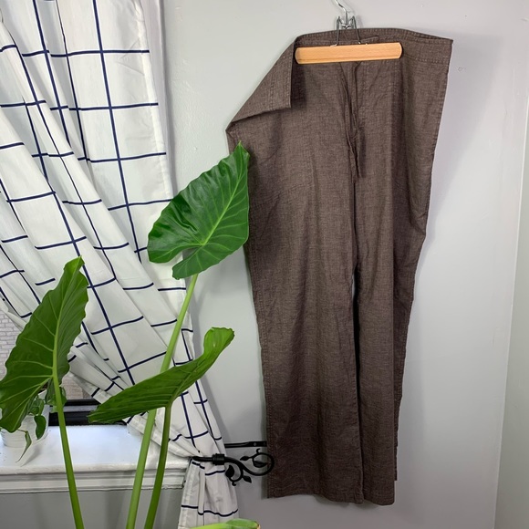 Prana Surta Brown Hemp Blend Drawstring Pants - Picture 2 of 7